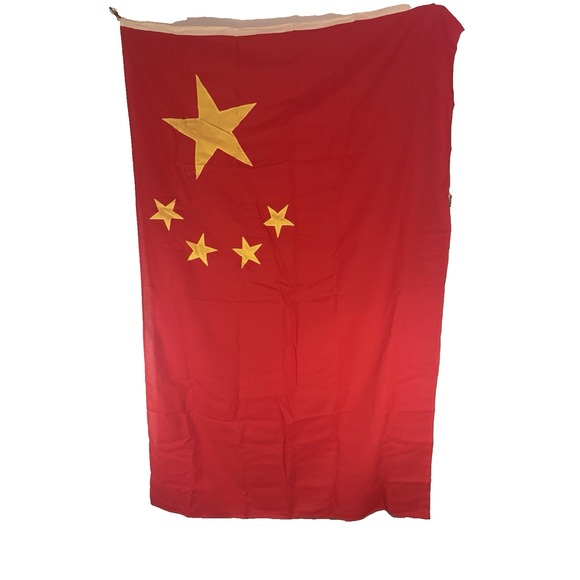 Other - Vintage People's Republic Of China Art Decor Large 4x6 Flag Cotton